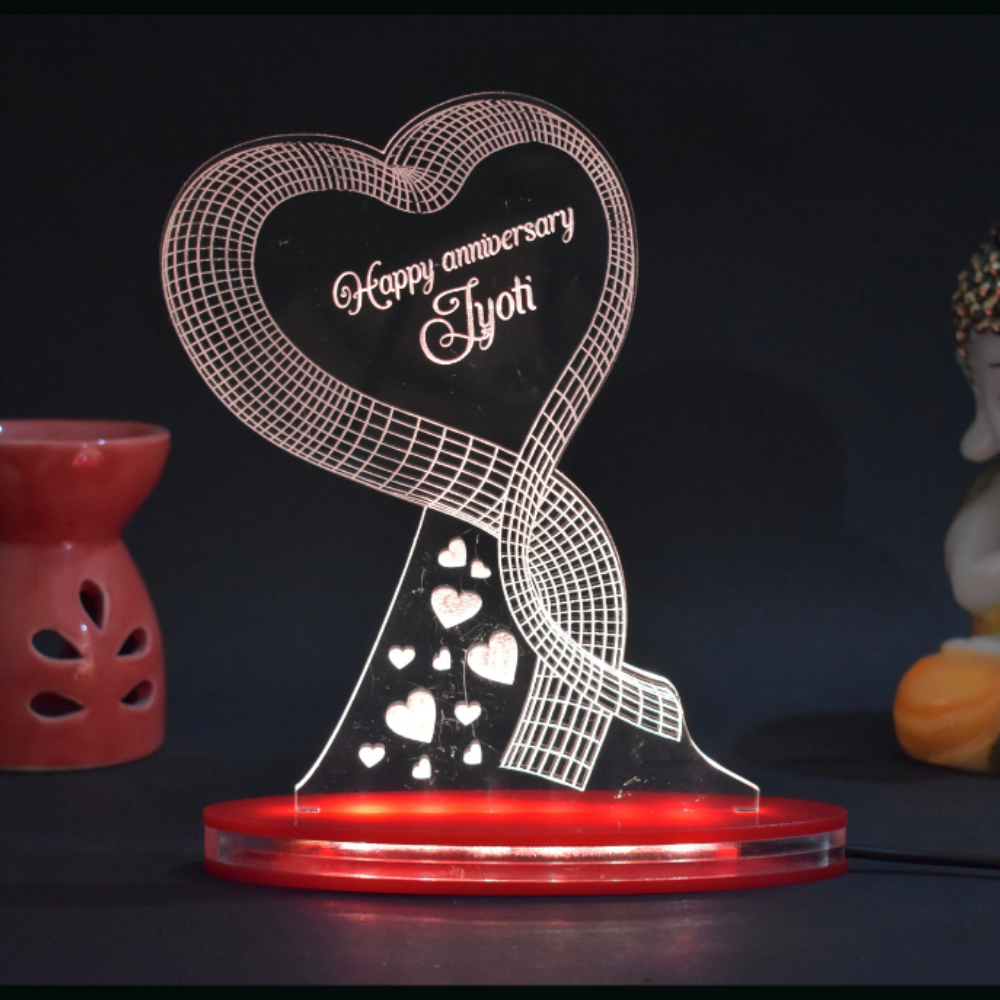 Personalized LED Illusion wishes Lamp With Name (16 Color Changing led With Remote)