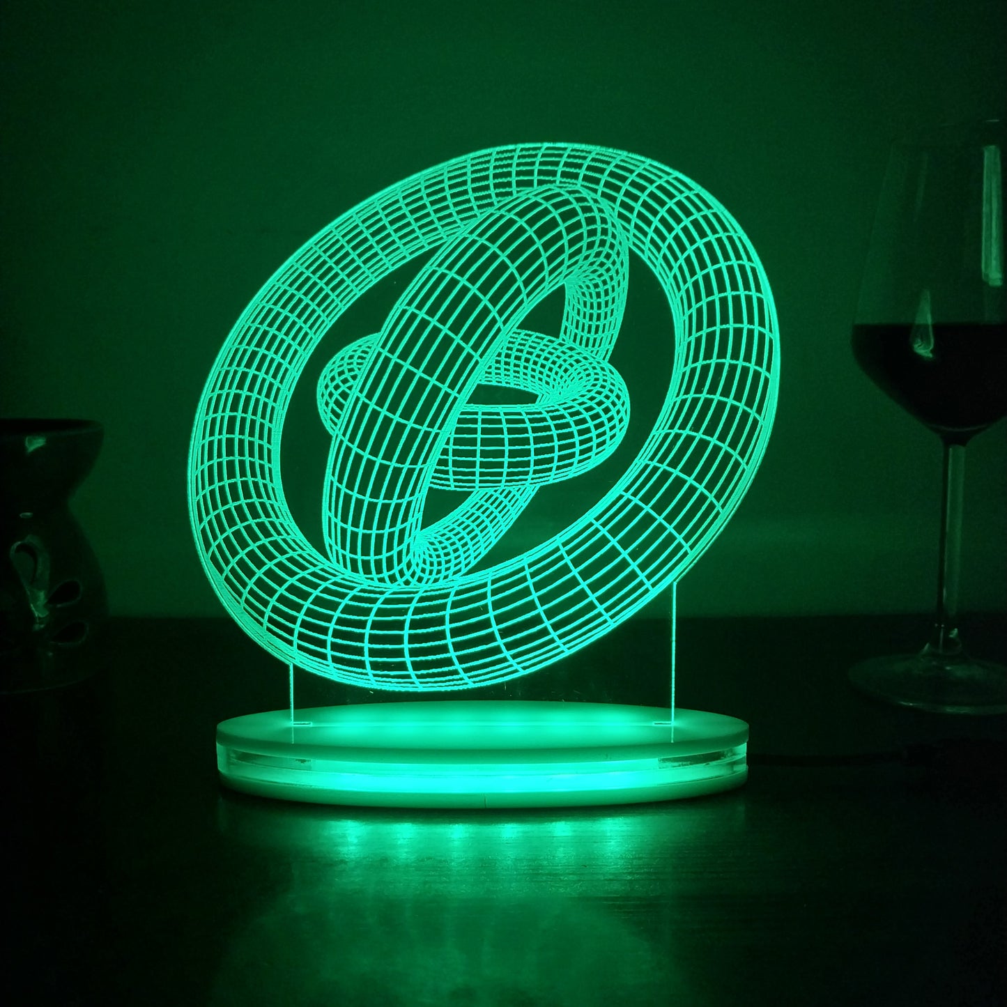 3D Circle Multicolor Acrylic 3D Illusion Lamp with Remote