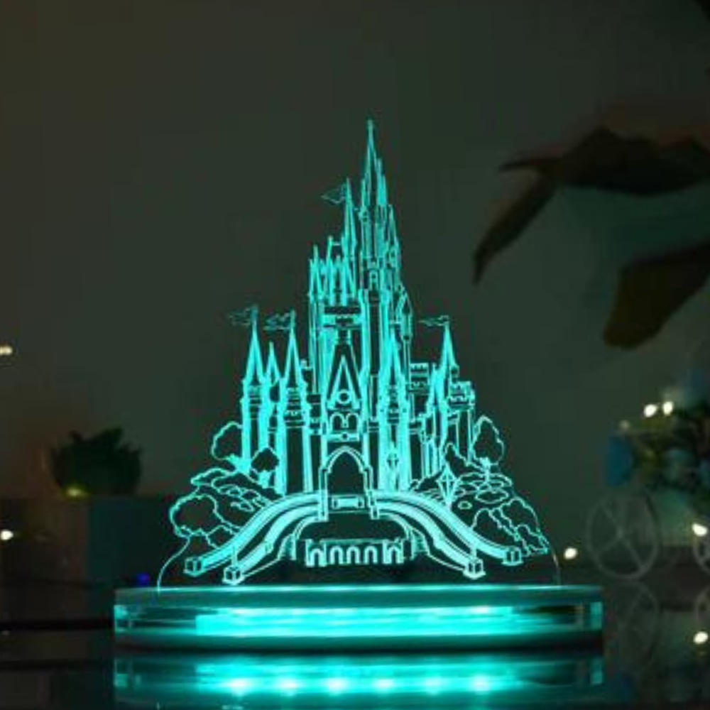 Hogwards School Multicolor Acrylic 3D Illusion Lamp with Remote