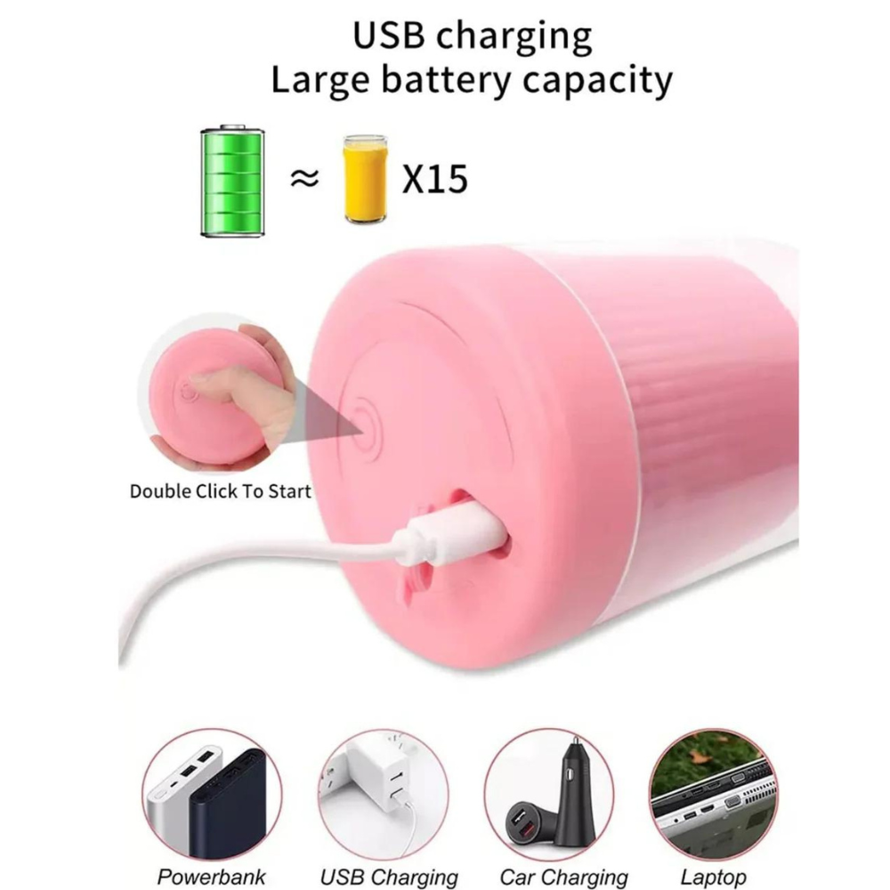 Portable Mini Juice Blender Pink