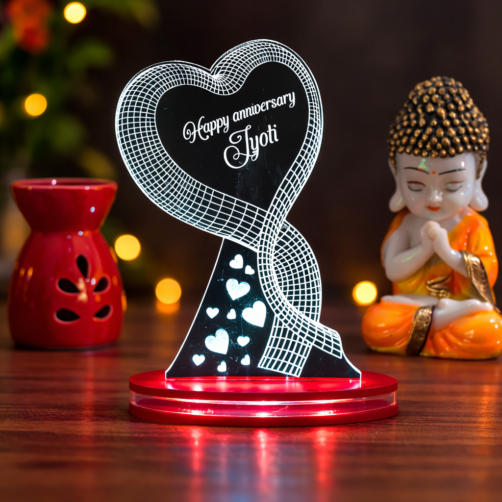 Personalized LED Illusion wishes Lamp With Name (16 Color Changing led With Remote)