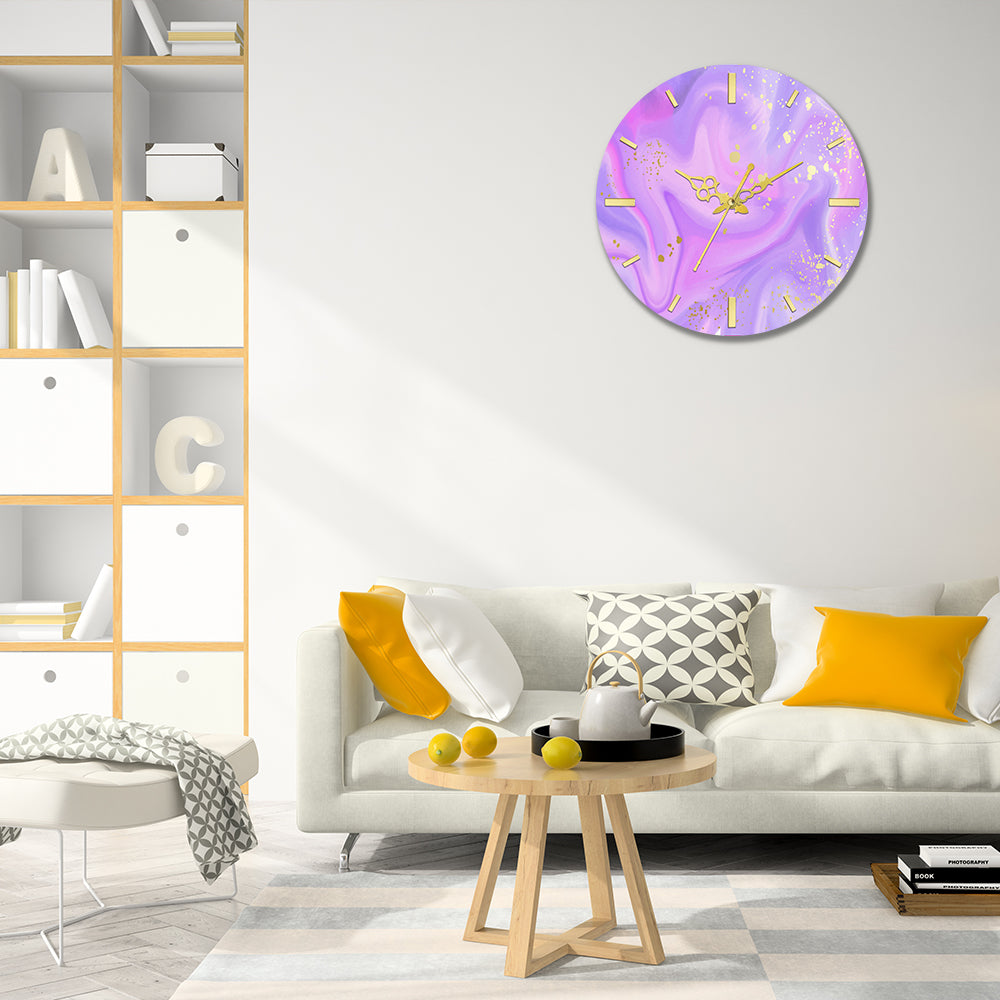 Multicolor Purple Acrylic Wall Clock