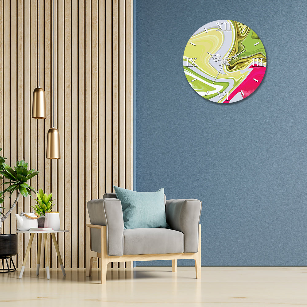 Multicolor Waterish Acrylic Wall Clock