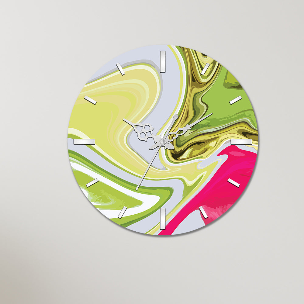 Multicolor Waterish Acrylic Wall Clock