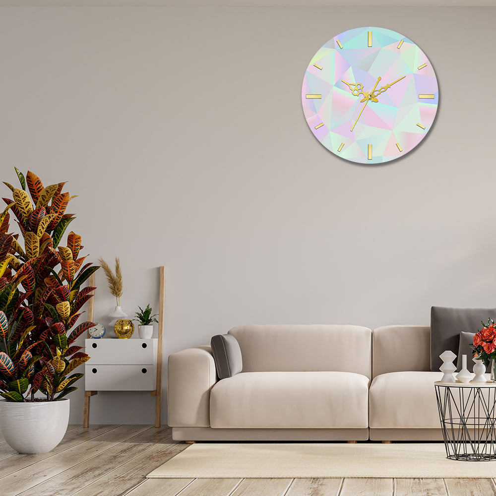 Light Color Pattern Design Acrylic Wall Clock