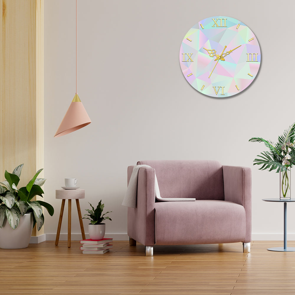 Light Color Pattern Design Acrylic Wall Clock