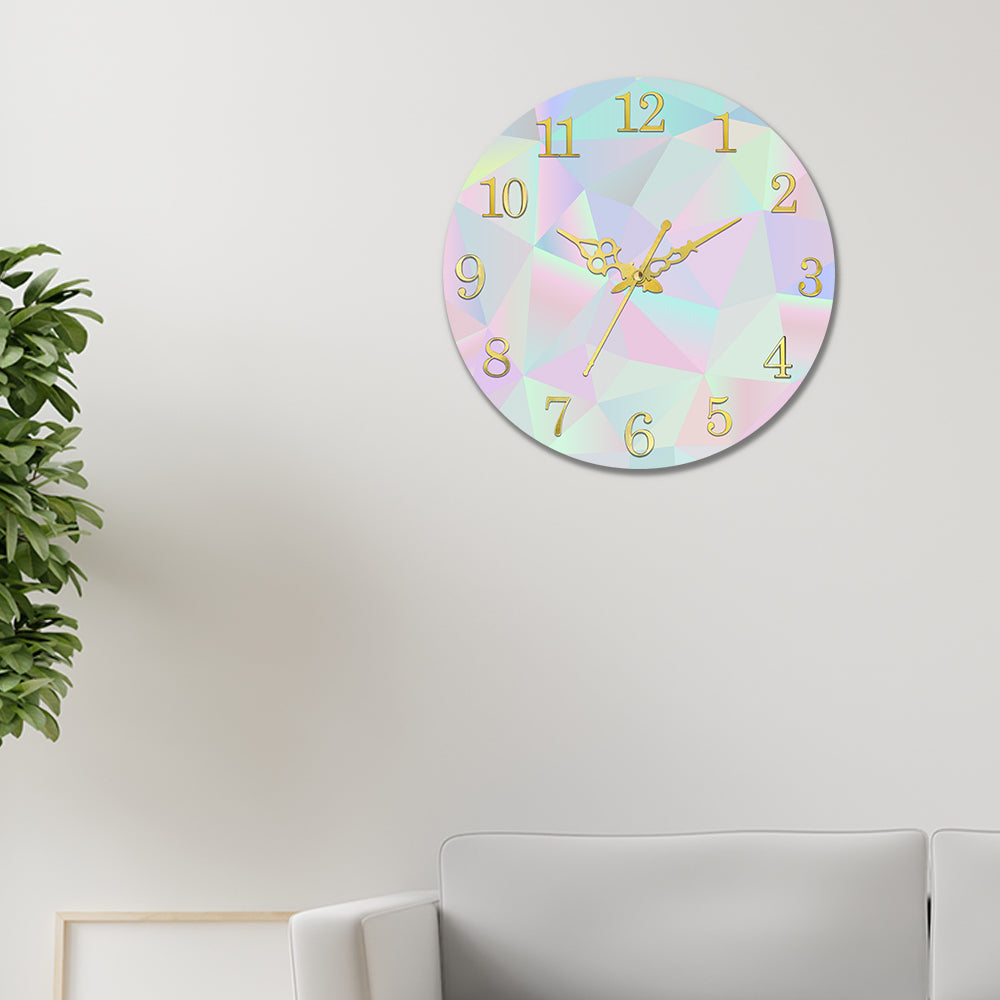 Light Color Pattern Design Acrylic Wall Clock