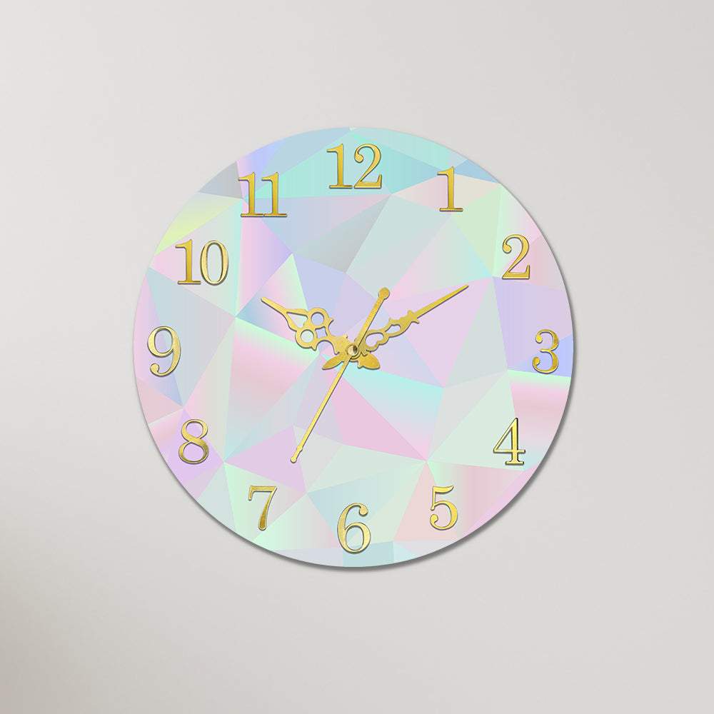 Light Color Pattern Design Acrylic Wall Clock