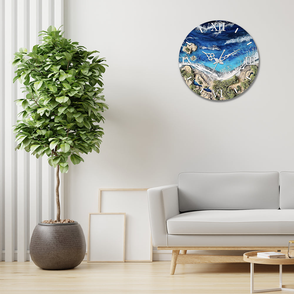 Island Design Acrylic Wall Clock
