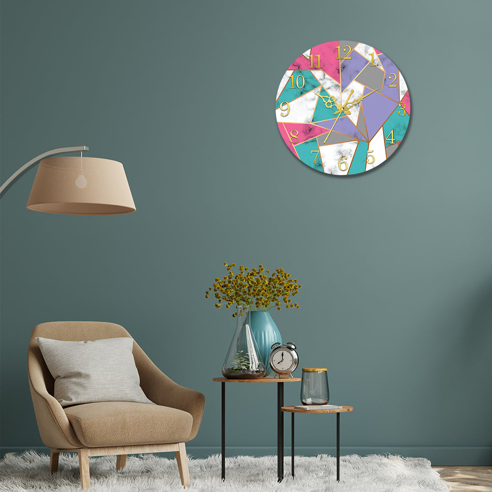Multicolor pattern Design Acrylic Wall Clock