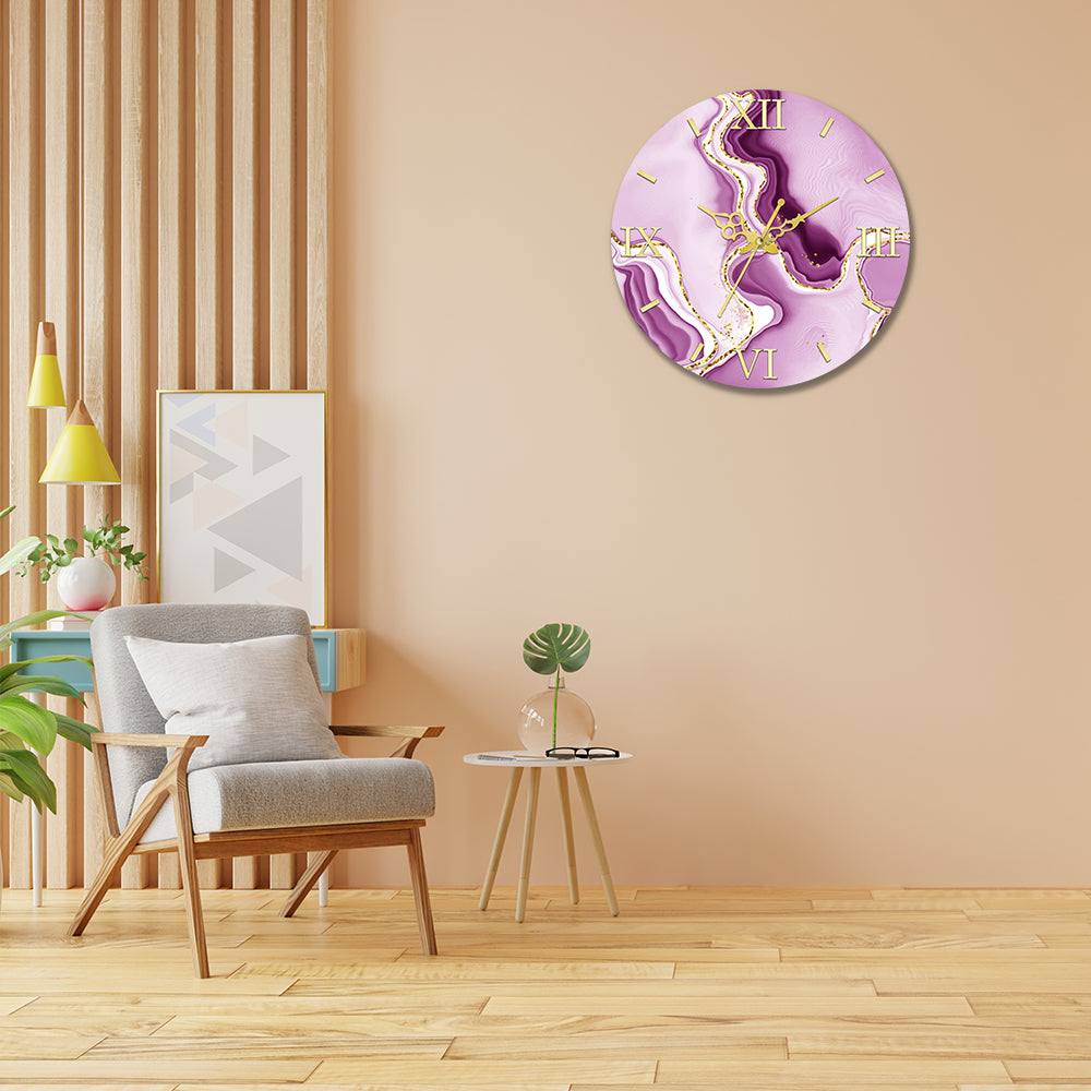 Beautiful Violet Acrylic Wall Clock