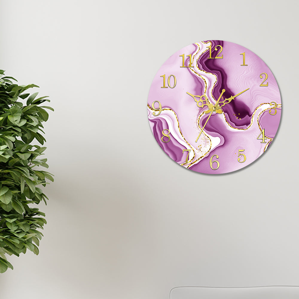 Beautiful Violet Acrylic Wall Clock