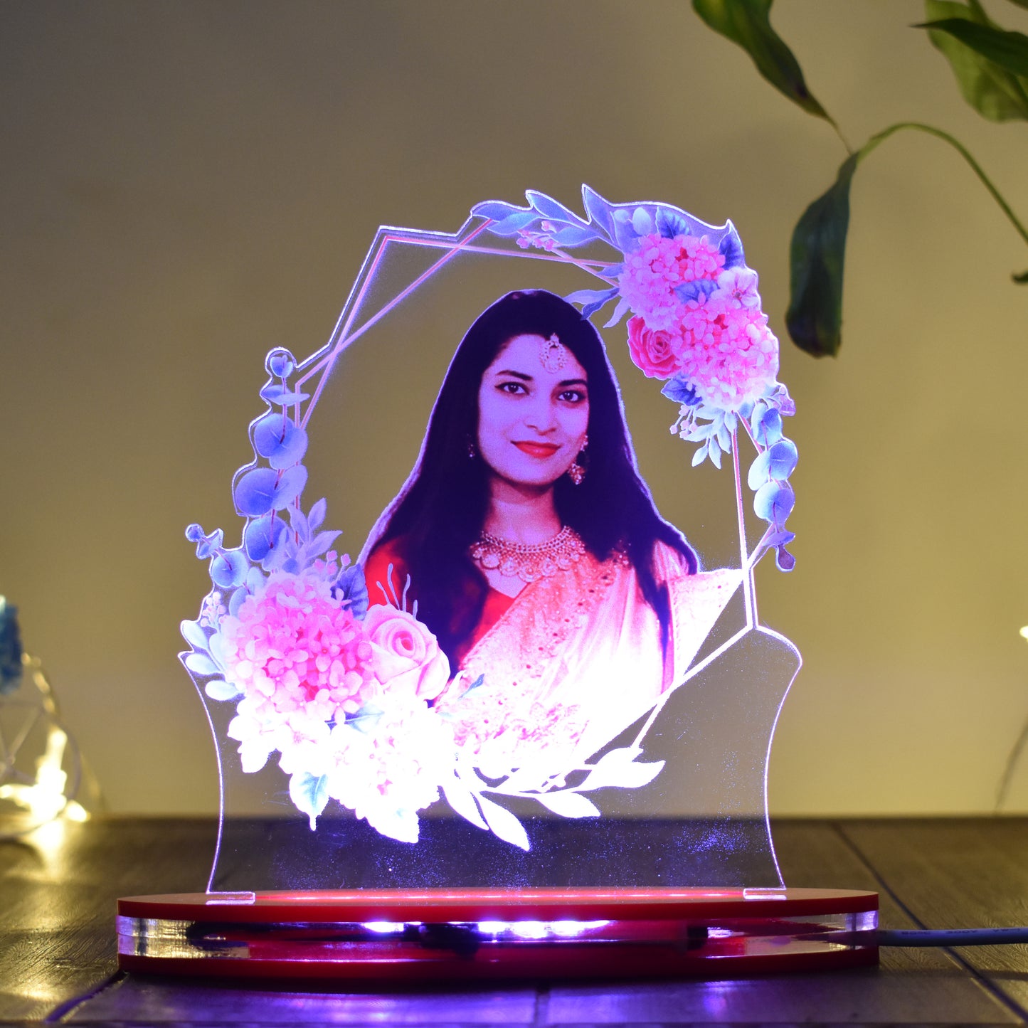 Personalized LED Illusion Lamp With Photo (16 Color Changing led With Remote)