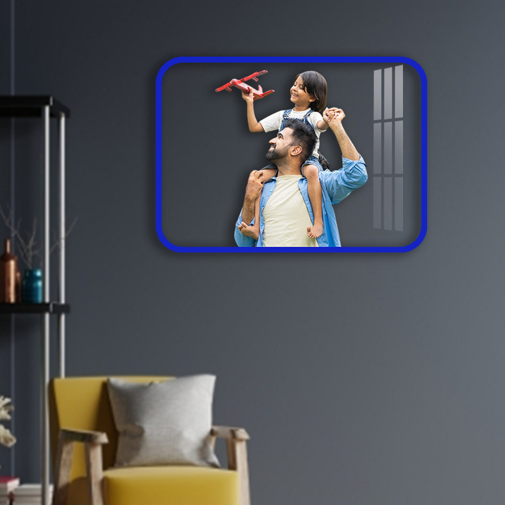 Personalized Rectangle Acrylic Photo Frame Without Background