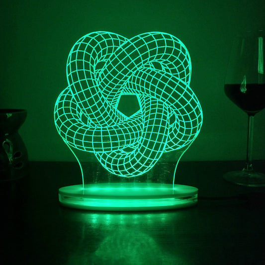 3D Spiral Multicolor Acrylic 3D Illusion Lamp with Remote