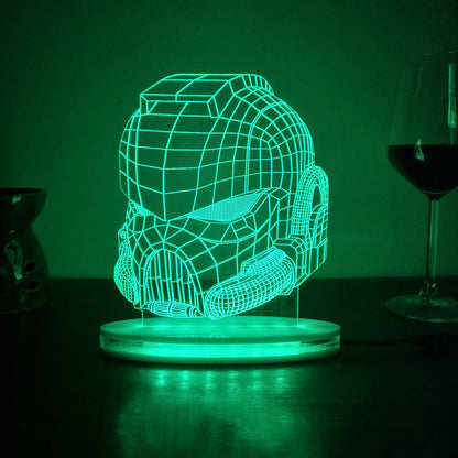 Starwars Multicolor Acrylic 3D Illusion Lamp with Remote