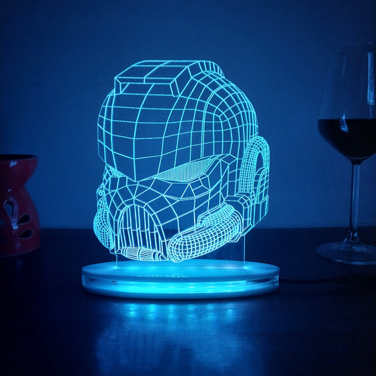 Starwars Multicolor Acrylic 3D Illusion Lamp with Remote