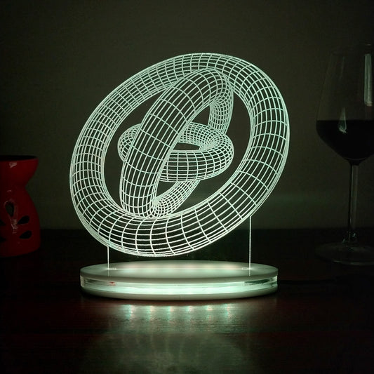 3D Circle Multicolor Acrylic 3D Illusion Lamp with Remote