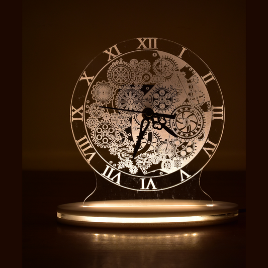Mechanism Clock 3D Illusion Acrylic Lamp
