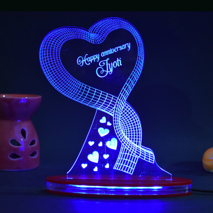 Personalized LED Illusion wishes Lamp With Name (16 Color Changing led With Remote)