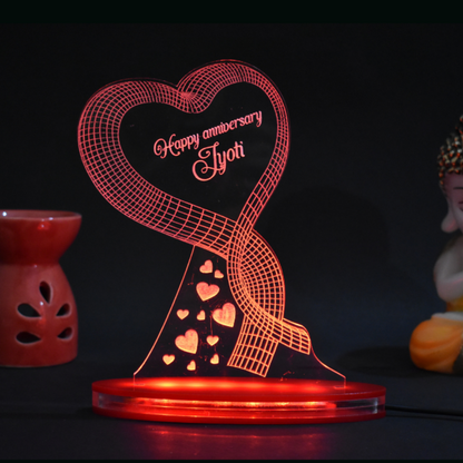 Personalized LED Illusion wishes Lamp With Name (16 Color Changing led With Remote)