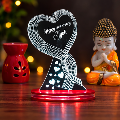 Personalized LED Illusion wishes Lamp With Name (16 Color Changing led With Remote)