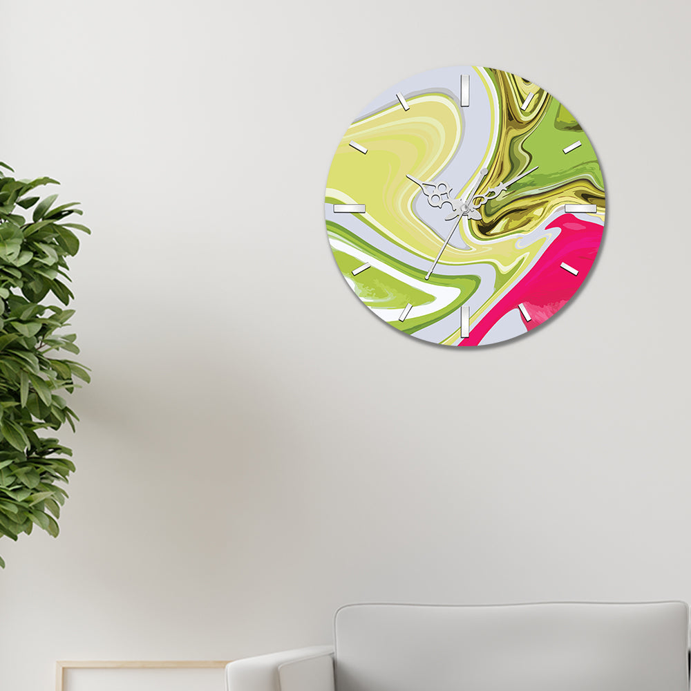 Multicolor Waterish Acrylic Wall Clock