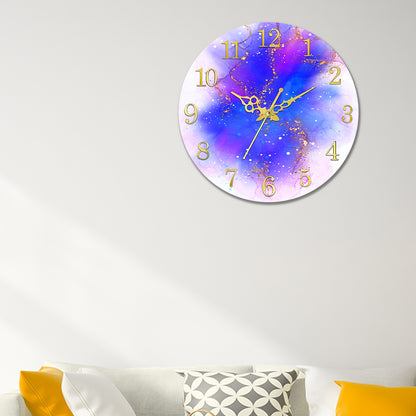 Multicolor Blue and White Acrylic Wall Clock