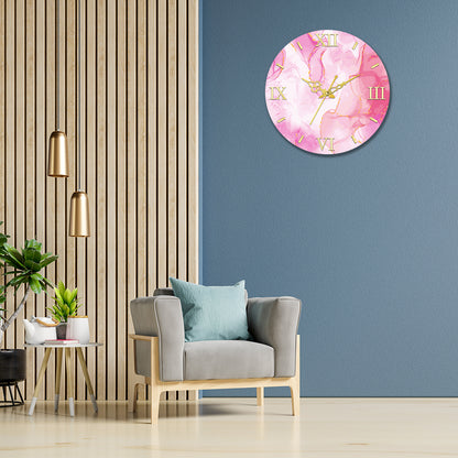 Multicolor Pink and White Acrylic Wall Clock