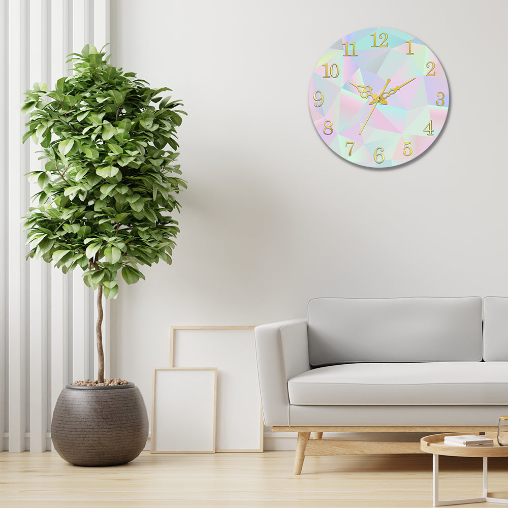 Light Color Pattern Design Acrylic Wall Clock