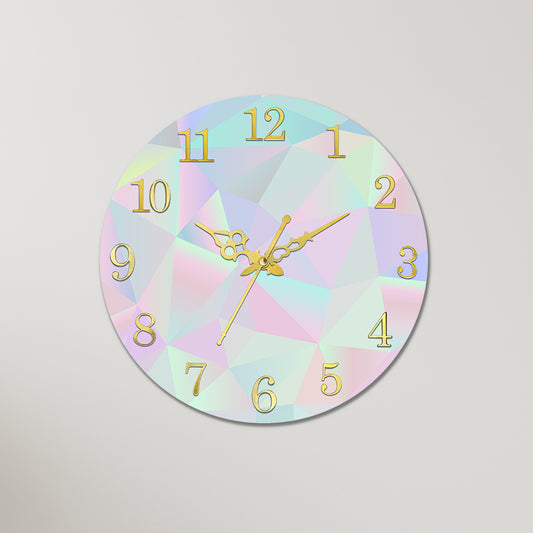 Light Color Pattern Design Acrylic Wall Clock