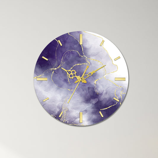 Navy and White Design Acrylic Wall Clock