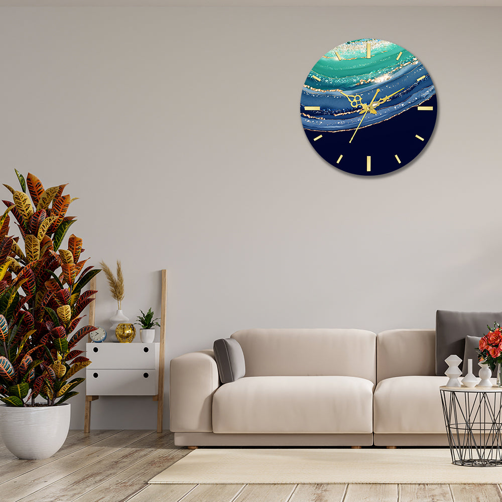 Multicolor Navy Unique Design Acrylic Wall Clock