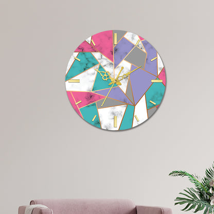 Multicolor pattern Design Acrylic Wall Clock