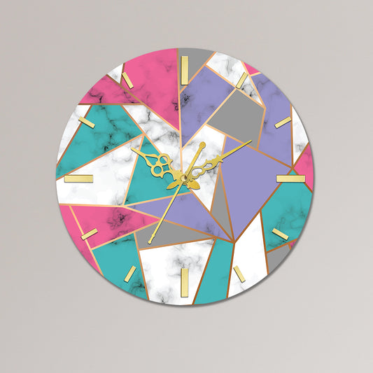 Multicolor pattern Design Acrylic Wall Clock