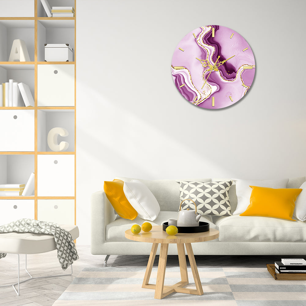 Beautiful Violet Acrylic Wall Clock