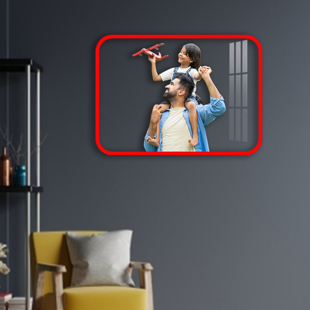 Personalized Rectangle Acrylic Photo Frame Without Background