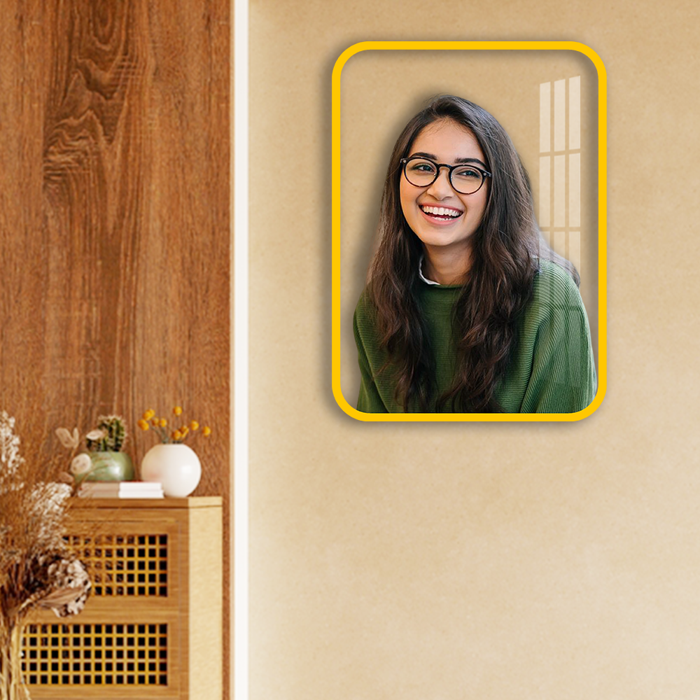 Personalized Rectangle Acrylic Photo Frame Without Background