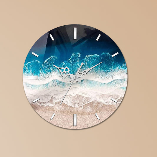 Sea Wave Design Acrylic Wall Clock